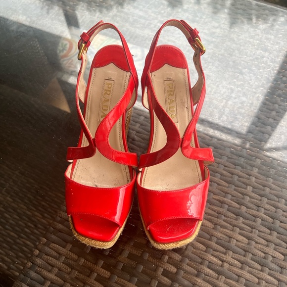 Cute Prada wedge shoes slightly worn but otherwise in very good condition - Picture 3 of 3